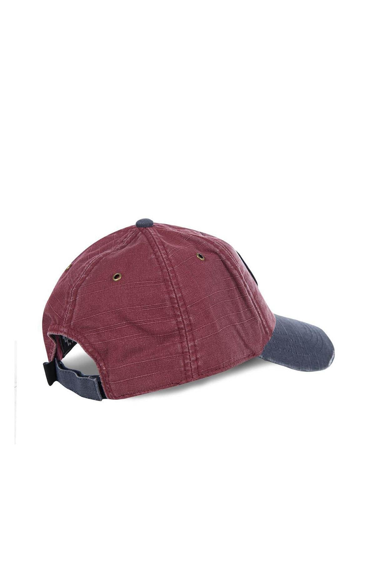 Red and blue distressed effect cap - Image n°4