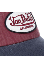 Red and blue distressed effect cap - Image n°2