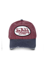 Red and blue distressed effect cap - Image n°3
