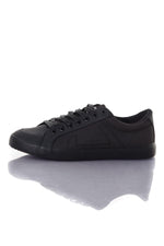 Black canvas and faux leather sneakers - Image n°7