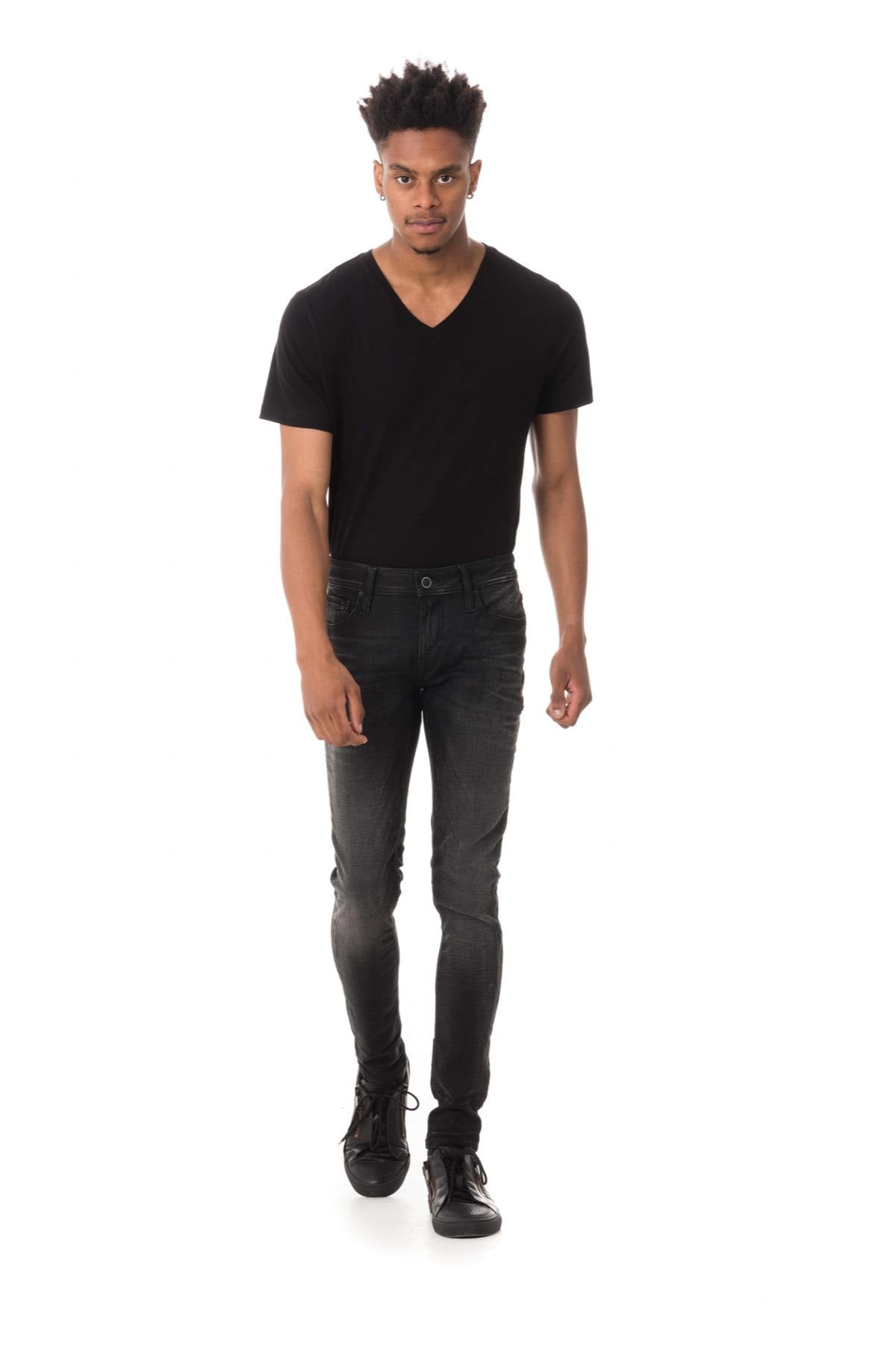  Men's black skinny jeans - Image n°3