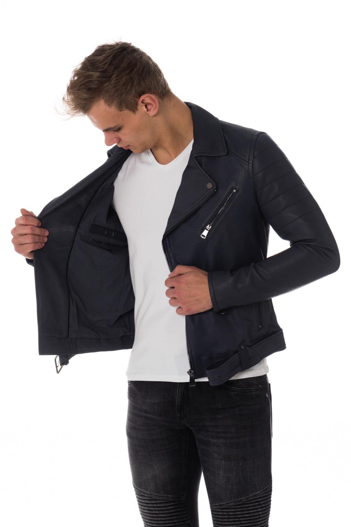 Men's Biker Jacket with fluorescent stars Cityzen - Image n°7