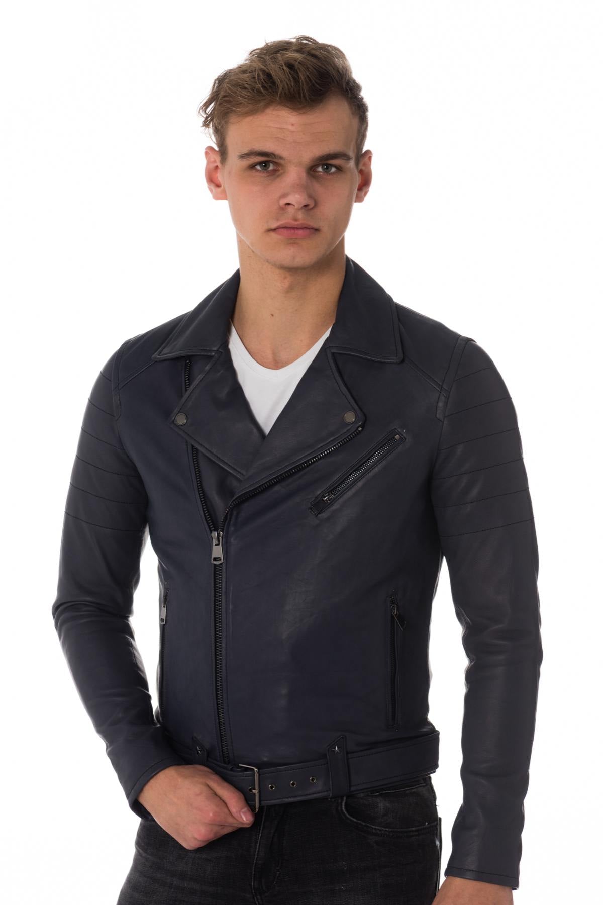 Men's Biker Jacket with fluorescent stars Cityzen - Image n°8