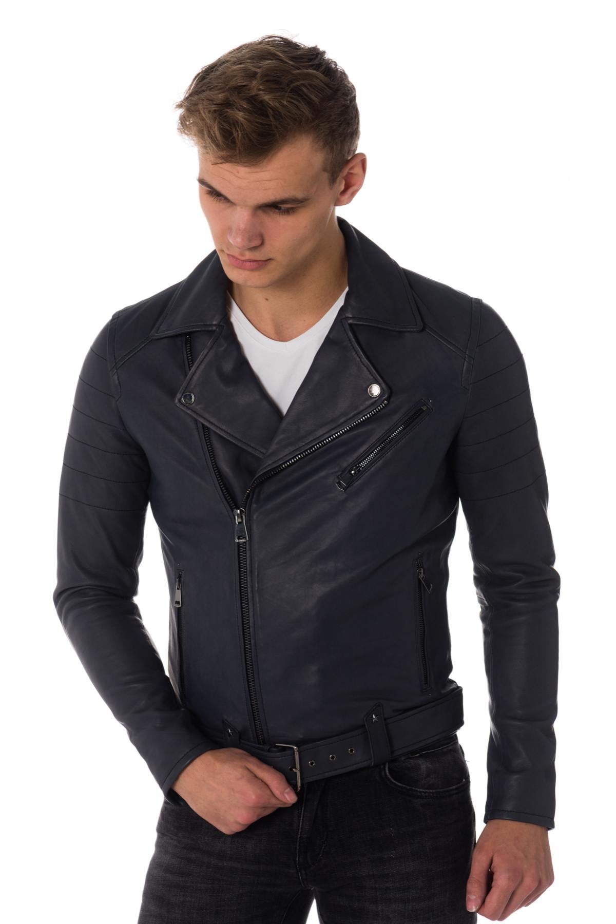 Men's Biker Jacket with fluorescent stars Cityzen - Image n°2