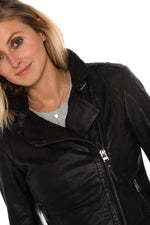 Cityzen women's leather Biker Jacket - Image n°6