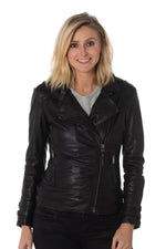 Cityzen women's leather Biker Jacket - Image n°2