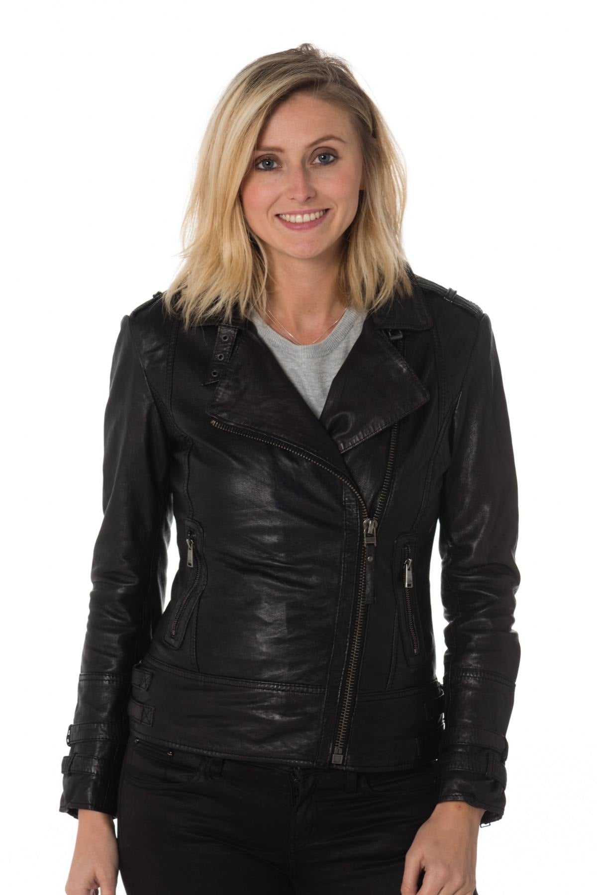 Cityzen women's leather Biker Jacket - Image n°2