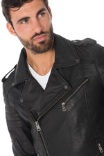 Biker Jacket with quilting on the arms for men Cityzen - Image n°6