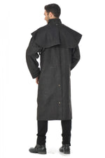 Buffalo leather coat, French-made, with detachable cape and ample cut. - Image n°3