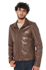 Daytona's bison lambskin jacket, straight-cut for timeless elegance. - Image n°1