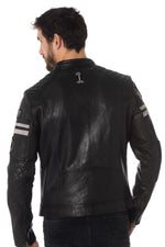 Walker Sheep Atlas: black lambskin, quilted shoulders, zipped details. - Image n°8