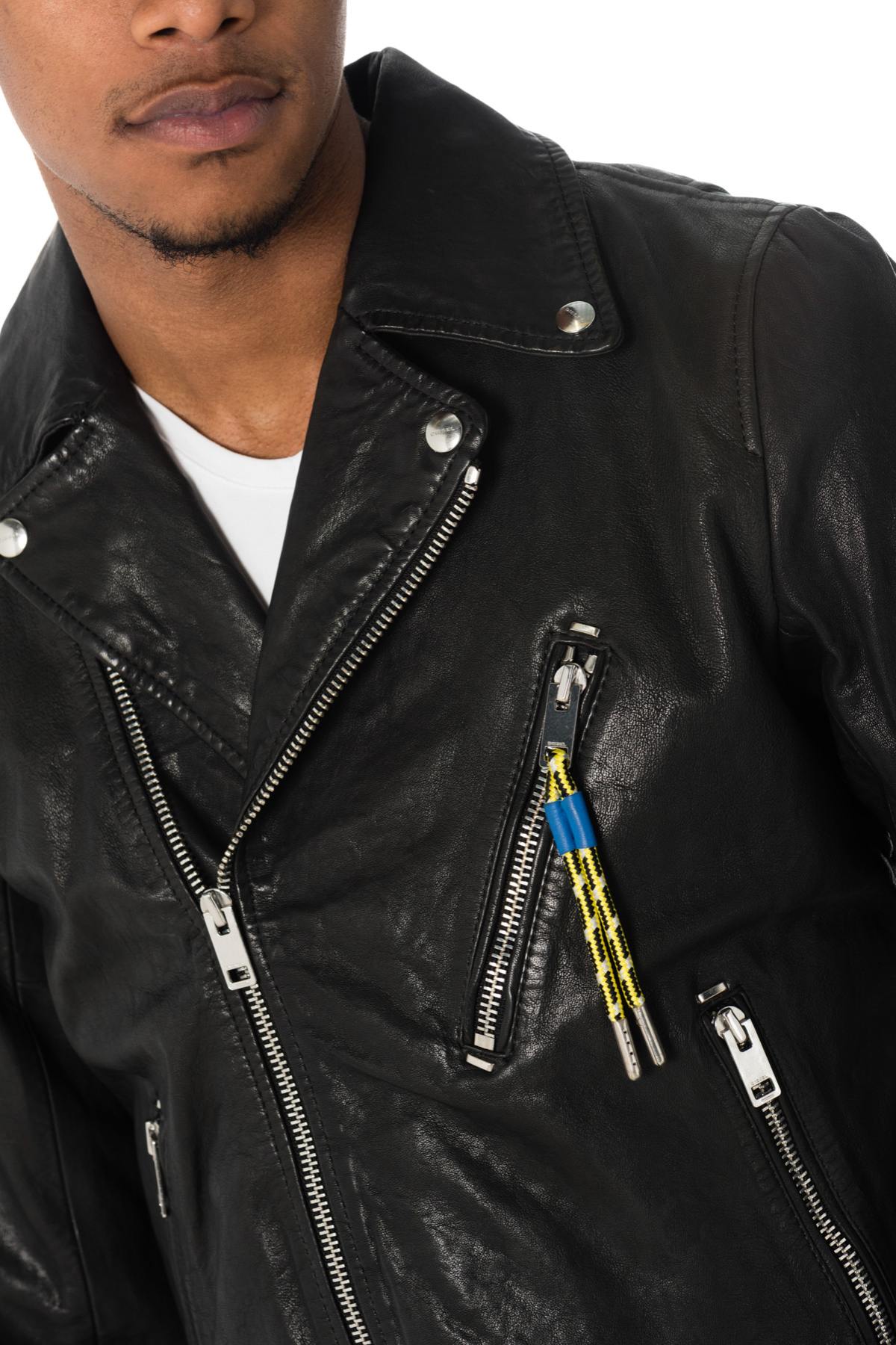 Diesel sheepskin leather Biker Jacket - Image n°6