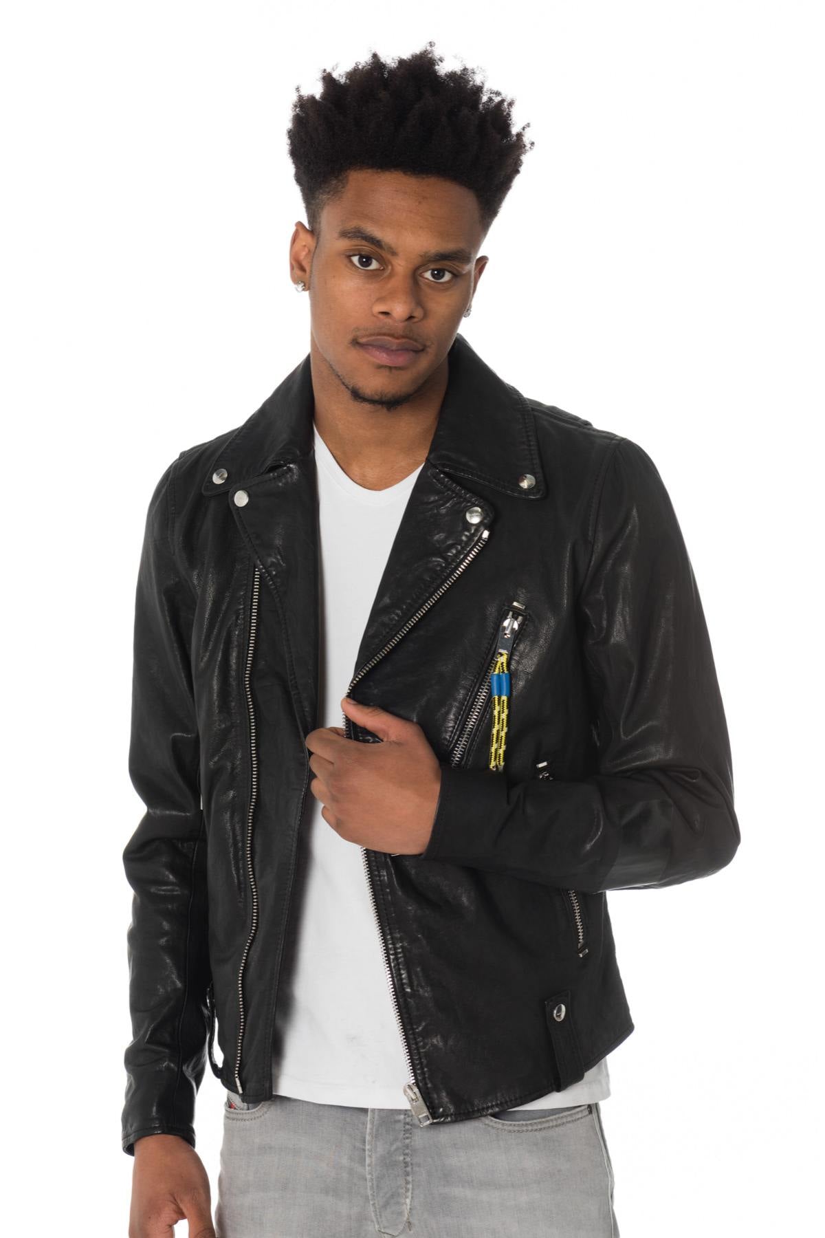 Diesel sheepskin leather Biker Jacket - Image n°2