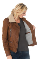 Biker Jacket with faux fur collar Oakwood - Image n°5