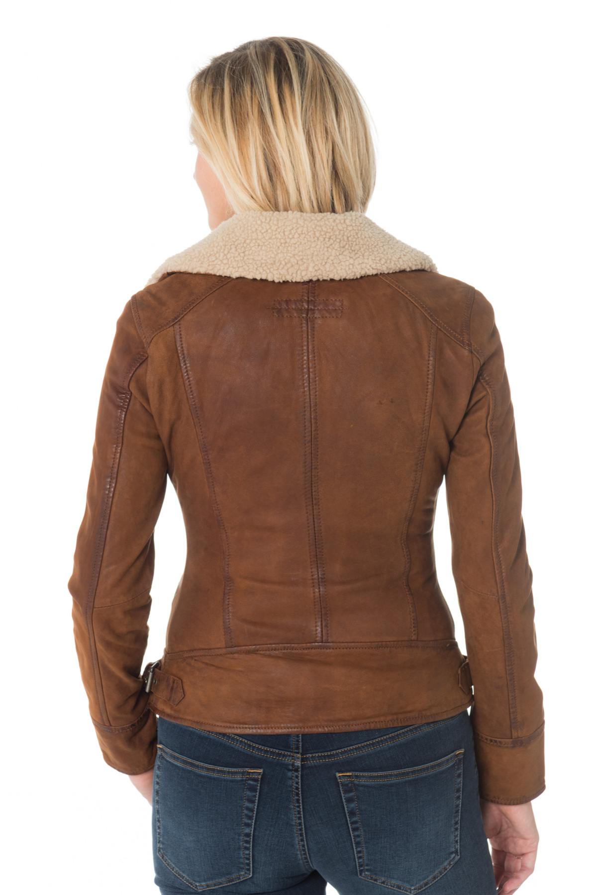 Biker Jacket with faux fur collar Oakwood - Image n°6