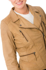 Women's nubuck Biker Jacket - Image n°6