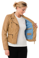 Women's nubuck Biker Jacket - Image n°4