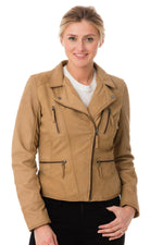 Women's nubuck Biker Jacket - Image n°3