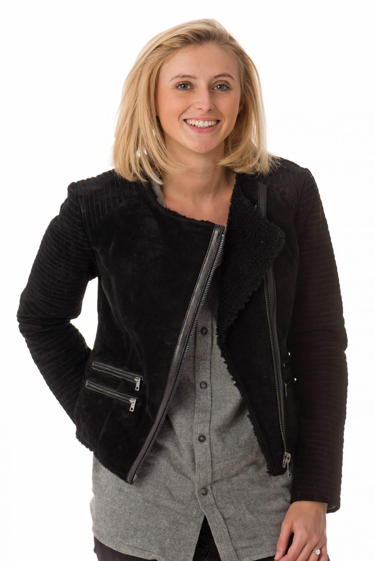 SARA NOIR: a slim perfecto in thick pigskin leather. Built to last. - Image n°4