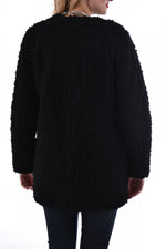 Oakwood women's black acrylic coat - Image n°4