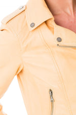 Oakwood pale yellow Biker Jacket for women - Image n°7