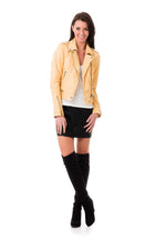 Oakwood pale yellow Biker Jacket for women - Image n°2