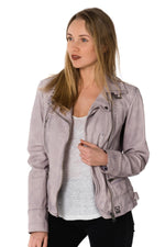 Women's purple Biker Jacket - Image n°1