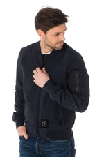 Navy blue nylon Redskins jacket - Image n°3