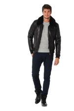 Redskins Black Cowhide Leather Aviator - Image n°2