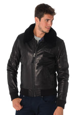 Redskins Black Cowhide Leather Aviator - Image n°1