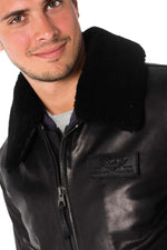 Redskins Black Cowhide Leather Aviator - Image n°8