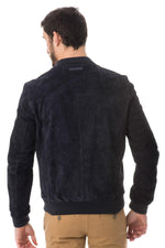 Redskins Men's Nayv blue leather bombers - Image n°5