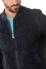 Redskins Men's Nayv blue leather bombers - Image n°6