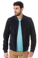 Redskins Men's Nayv blue leather bombers - Image n°1