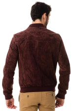 Redskins Plum Leather Bombers for Men - Image n°5