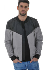 Summer jacket in gray and black redskins polyester - Image n°11