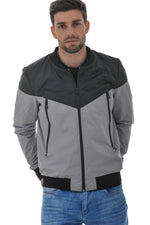 Summer jacket in gray and black redskins polyester - Image n°7