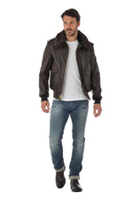 The Schott 184SM Brown A-2 jacket in supple cowhide. Made in the USA. - Image n°6