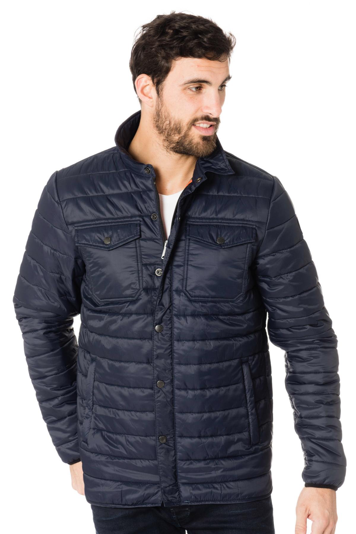 Schott men's navy blue down jacket - Image n°3