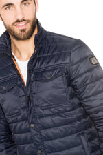 Schott men's navy blue down jacket - Image n°7