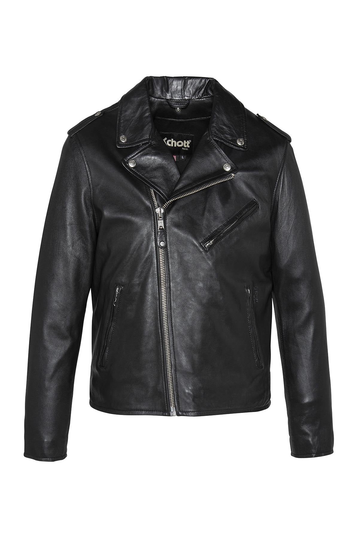 Matte lambskin LC1140 Perfecto: Schott's tailored biker classic. - Image n°8