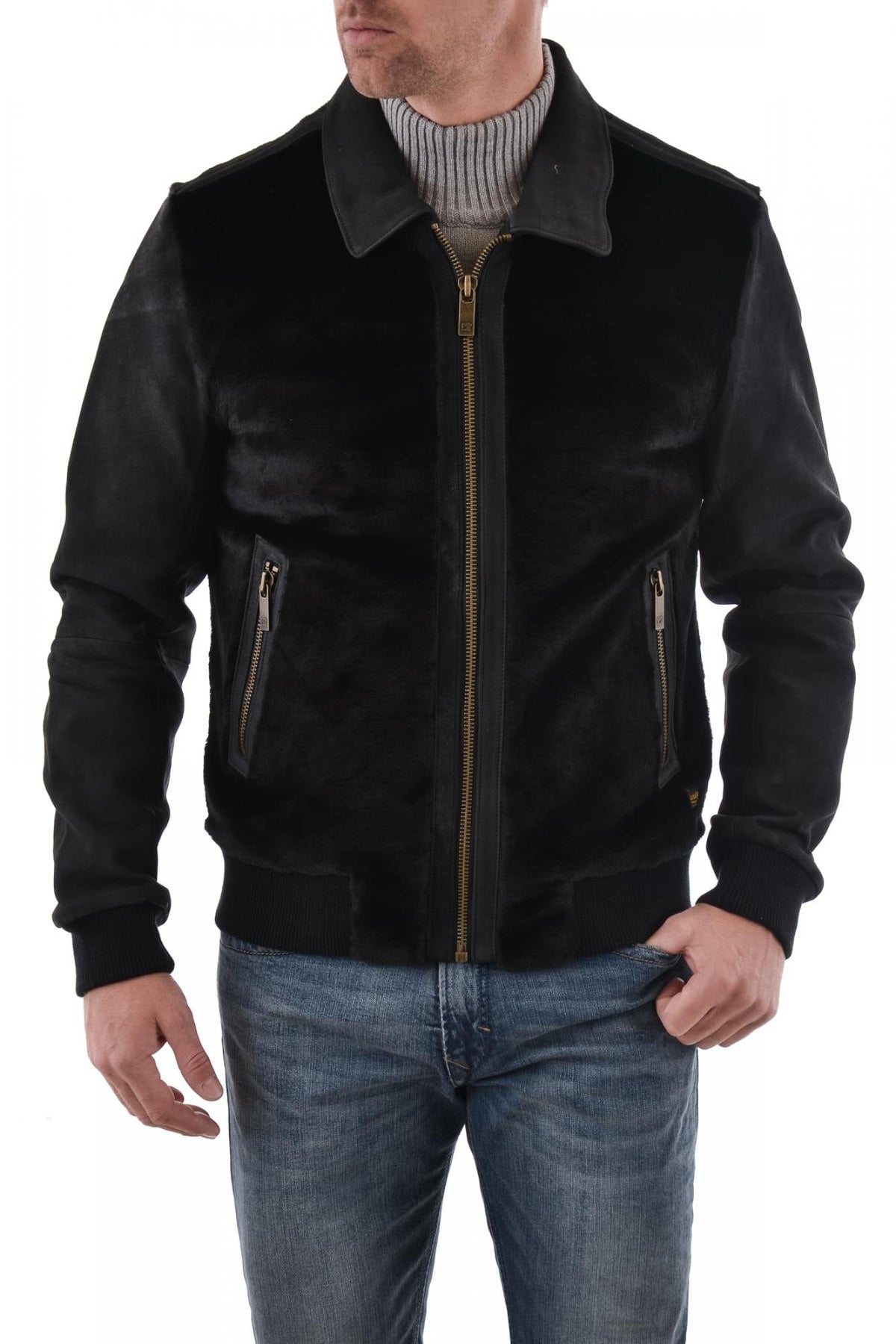  Scotch&Soda men's sheepskin leather jacket - Image n°6