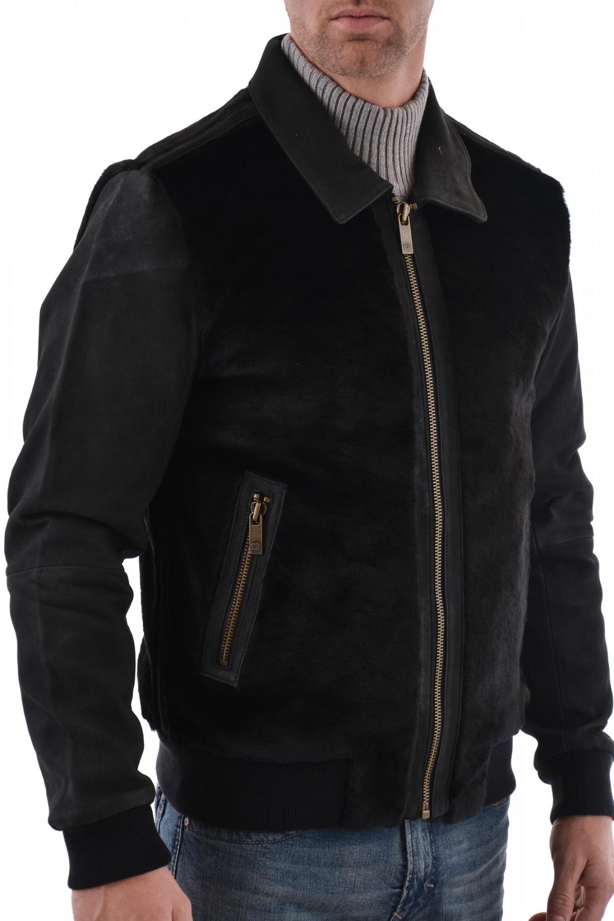  Scotch&Soda men's sheepskin leather jacket - Image n°3