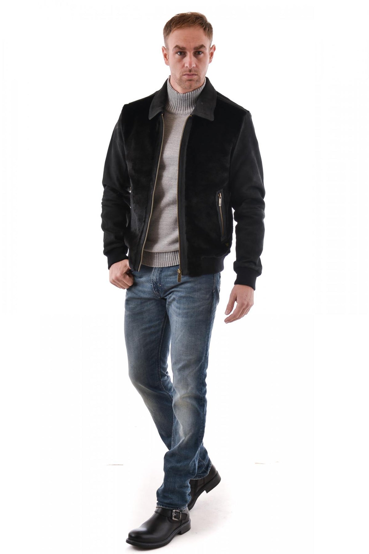  Scotch&Soda men's sheepskin leather jacket - Image n°2