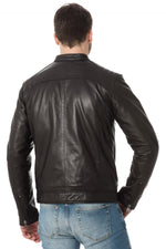 Pariente jacket in chocolate brown leather - Image n°4