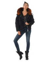 Women’s Jacket with Orange Fur - Image n°2