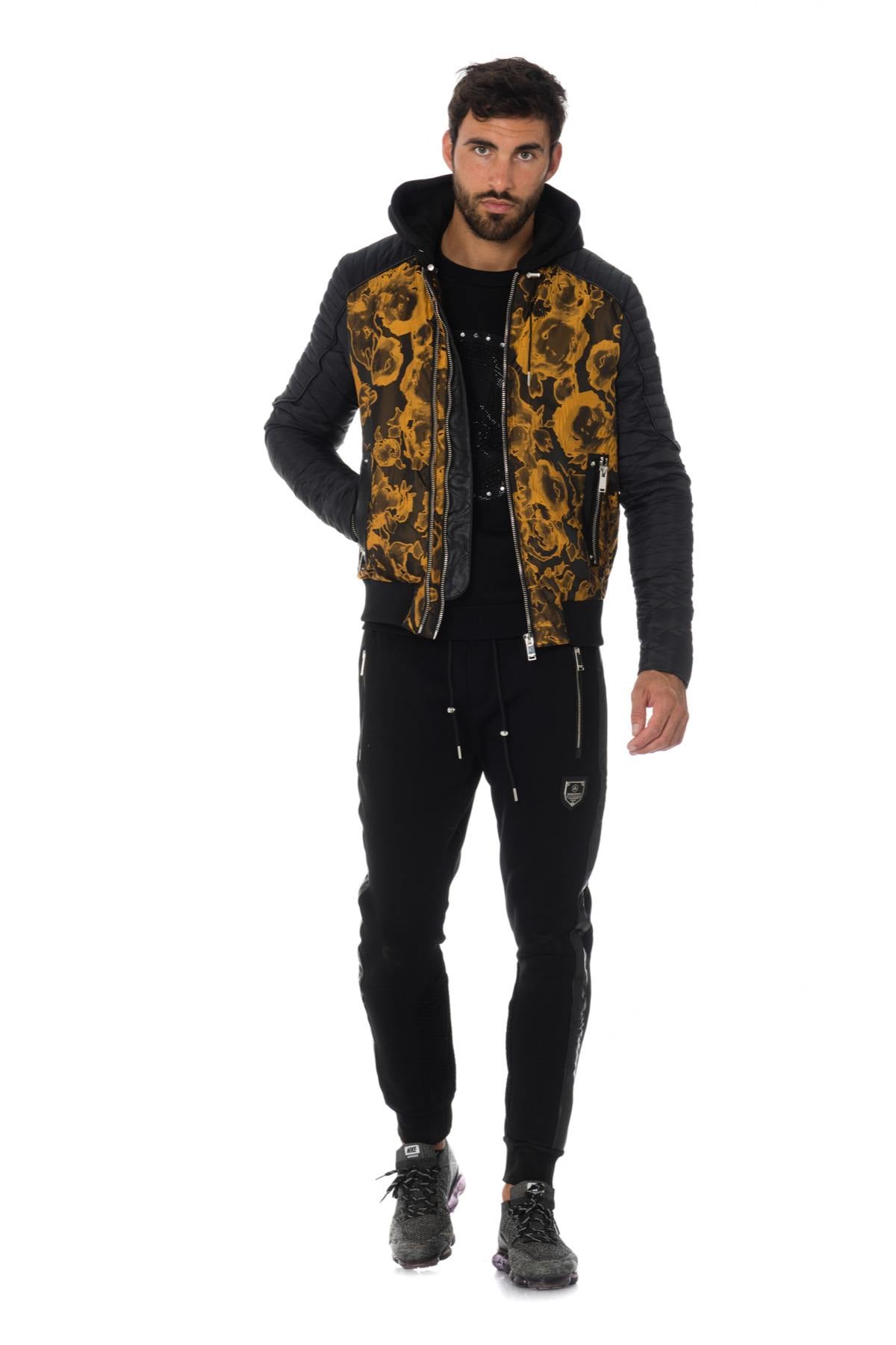 Black and gold Horspist bomber jacket - Image n°2