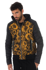 Black and gold Horspist bomber jacket - Image n°4
