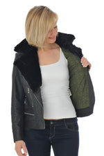  Mornington jacket in black sheepskin - Image n°3