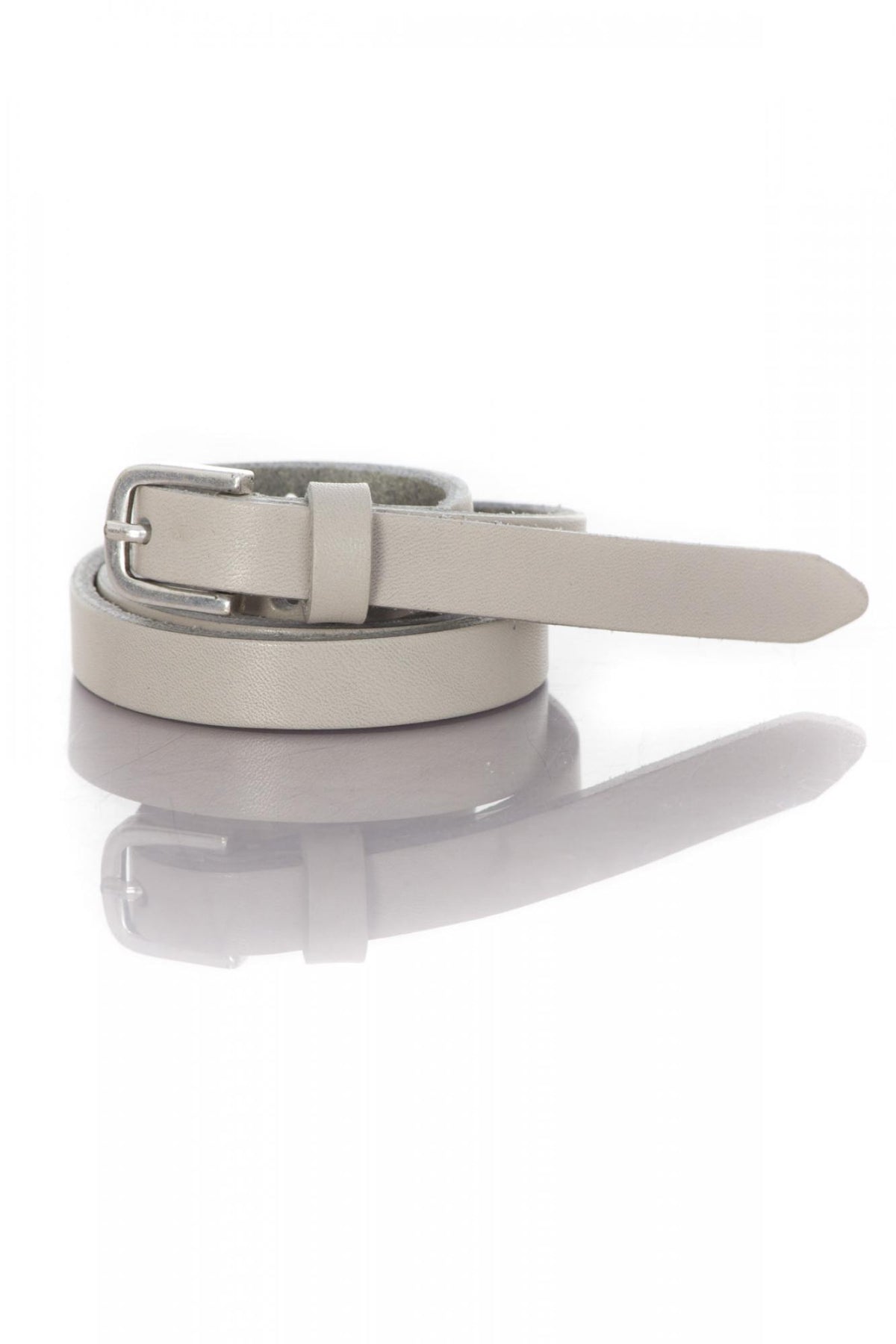 Vanzetti women's belt in light gray leather - Image n°1